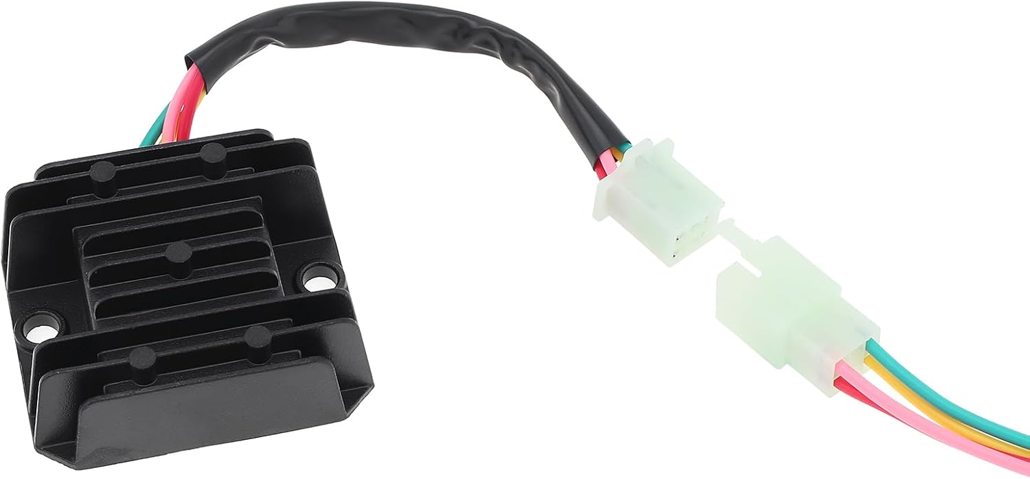 Windance 4 Wires 12V Voltage Regulator Rectifier Replacement for GY6 125cc 150cc 250cc Motorcycle Scooter Moped Go Kart ATV (1 piece)