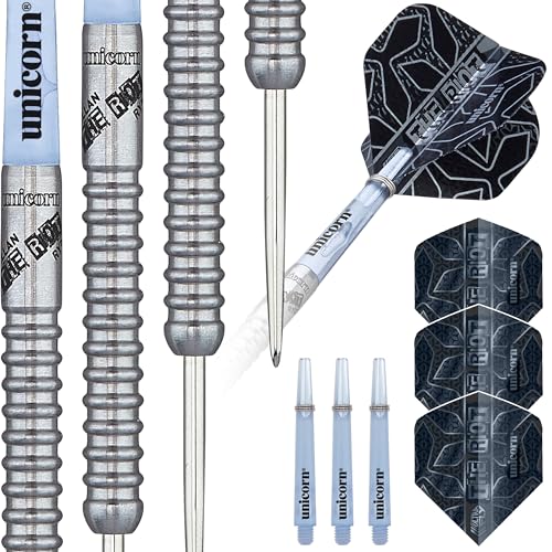 Unicorn Steel Tip Darts Set, Black, 22 g