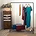 LANGRIA Clothing Garment Rack Heavy Duty Commercial Grade Clothes Stand Rack with Top Rod and Lower Storage Shelf for Boxes Shoes Boots 45.7 x 15.7 x 57.1 inches, Black