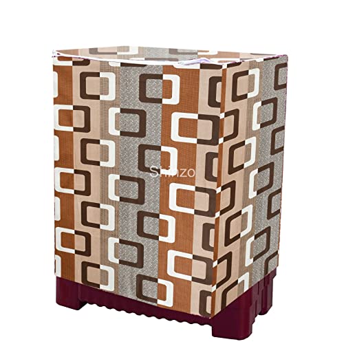 Image of Woah Washing Semi Automatic Washing Machine Cover Suitable for 5 Kg to 8 Kg Brown Box Top Load Washing Machine Cover | Dustproof Durable Cover
