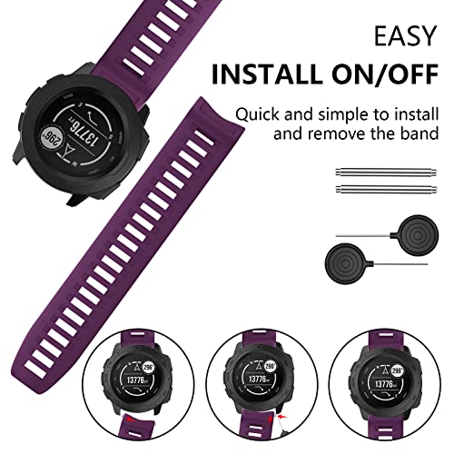 Correa de silicona compatible Garmin Instinct miniatura 5