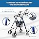 Mobiclinic, Rollator, Hércules, Europäische marke, Gehwagen für senioren, Faltbar und leicht, Aluminium, Höhenverstellbar, Stoffkorb, Laufhilfe mit gepolsterter sitz, Blau