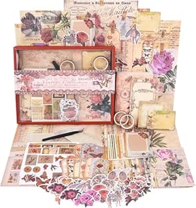 Funto FT1047B Vintage Scrapbooking Kit 96 Teile