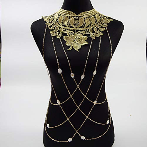 Preisvergleich Produktbild Wbmmctt Übertriebene Gold Lace Tassel Body Chain