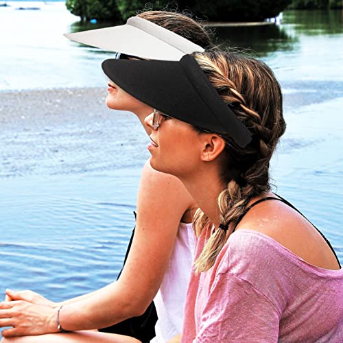 3 Pack Women Sun Visors Wide Brim Sun Caps Golf Hats Uv Protection Upf 50 For Sport Outdoor Travel Multi Color #TOP6