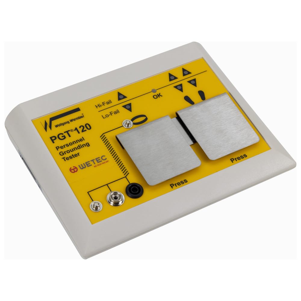 WETEC Zugangsüberwachung PGT 120 Edition, ESD (Zutrittskontrolle) Prüfspannung: 30/50/100 V/DC/Abmessung L x B x H: 200 x 150 x 65 mm, Testergebnis wird optisch und akustisch signalisiert