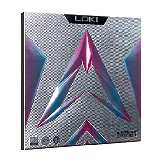 Loki 1 Piece Arthur Asia Professional Table Tennis Rubber, Internal Carbon Force Cake Sponge with High Sticky Rubber, Pips in Ping Pong Rubber, Super Rebound Fast Attack (Red)