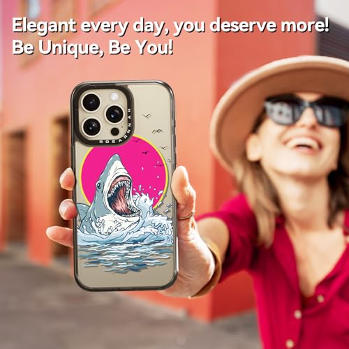 Coque requin iPhone 15 Pro Max esthétique mignonne et coque noire résistante - 6