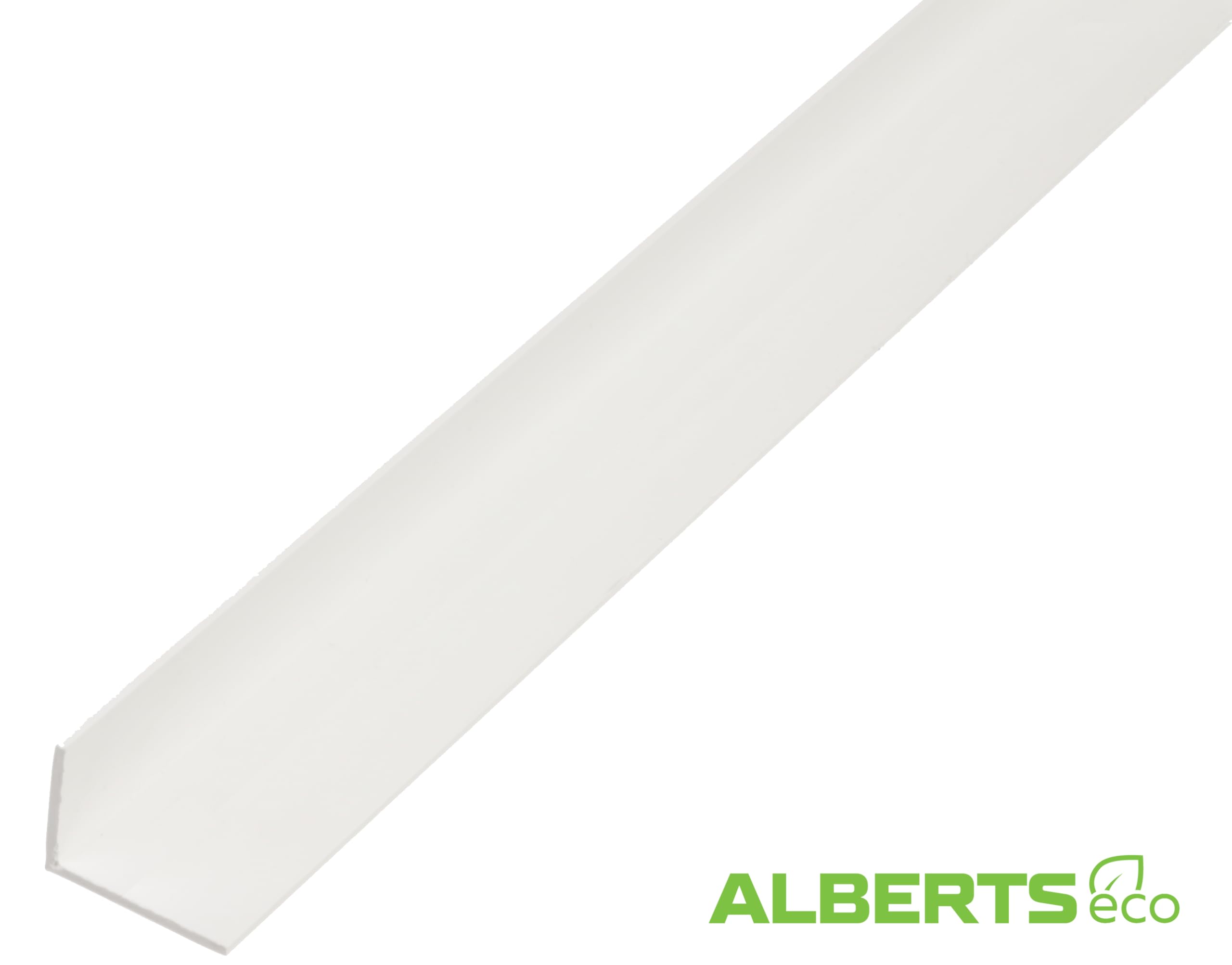 Alberts 478995 Eco Perfil angular | PVC-U, blanco, 1000 x 25 x 20 mm
