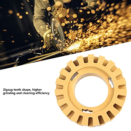 100Mm 4In Grinding And Polishing Zigzag Teeth Shape Rubber Wheel Eraser (No-Shank) #TOP5