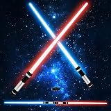 ZNLVZSH Sabre Laser électronique Jouet 2 en 1, avec Battle Sound RGB 7 changements de Couleur pour TIK-tok Adultes et Enfants Jouet interactif Sabre Laser Cadeau de fête 2 pièces