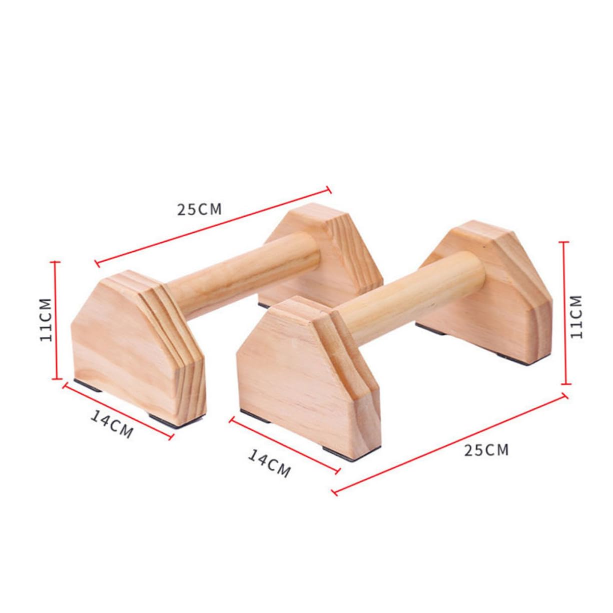 FOYTOKI 1 Pair Solid Wood Bracket Fitness Equipment Handstand Bar Strength Training for Home Gym