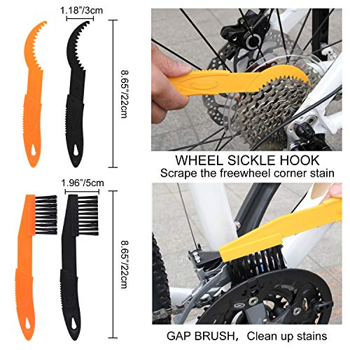 Peaken Kit Pulizia Bici, 10 Pezzi Set di spazzole