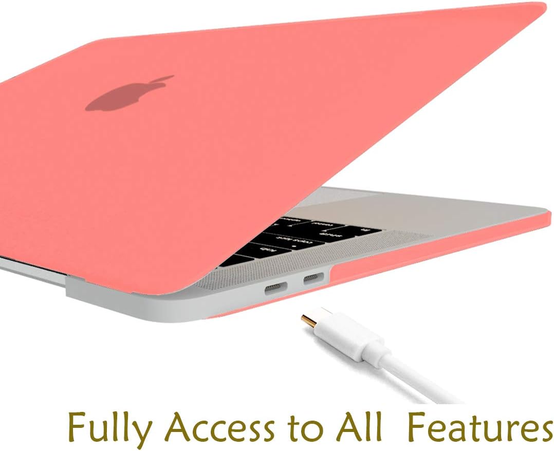 MacBook Case, Laptop Case Plastic Case Hard Shell Case for MacBook Air 11 inch Model A1465/A1370 with Keyboard Skin Cover and Screen Protector (Coral Orange)