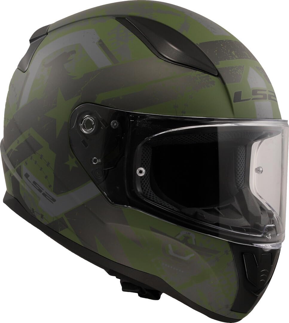 LS2, Casco Moto Integral RAPID II THUNDERBIRDS Military Green, M