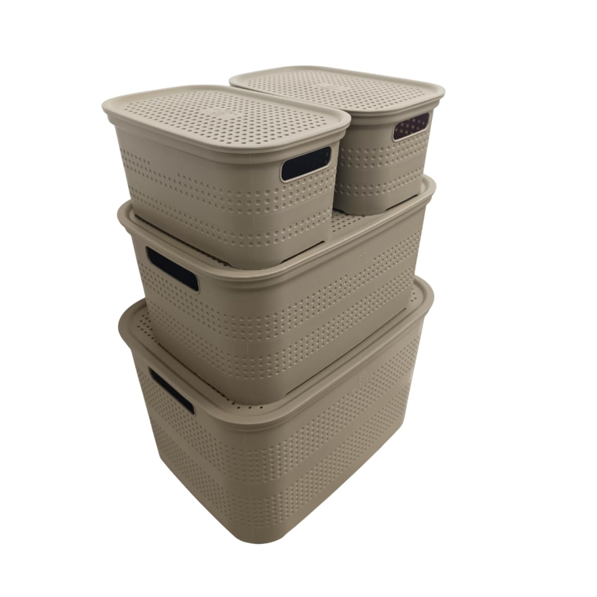 Conteneurs multi-usages Ecoplast avec couvercle pour tri et organisation de maison