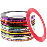 💅【Einfach zu Bedinen】-Dank der selbstklebenden Design wird es kein Klebstoff bei der Verwendung benötigt. Es ist sauber und bequem zu bedienen. Sie kleben es nur auf dem trockener Nagellack auf. Wenn Sie den Decklack über den Aufkleber verwenden, hält er länger und verliert keinen Glanz.