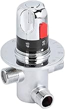 Nikou Valvola di controllo della temperatura di miscelazione dell'acqua calda/fredda in ottone, 1 pezzo per scaldabagno domestico, valvola miscelatore tatic per doccia, design, facile installazione