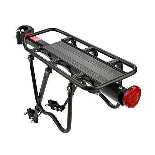 Estante trasero ajustable para bicicleta, asiento de bicicleta de aleación de aluminio, estante de equipaje, soporte trasero universal para bicicleta de montaña, equipo de ciclismo con accesorio para Estante trasero ajustable para bicicleta, asiento de bicicleta de aleación de aluminio, estante de equipaje, soporte trasero universal para bicicleta de montaña, equipo de ciclismo con accesorio para