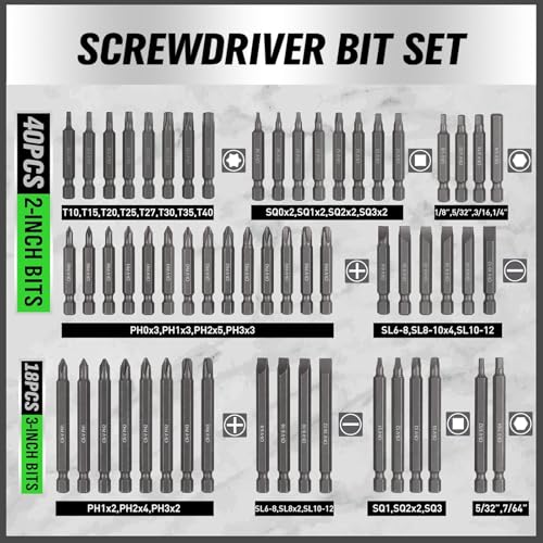 Image of SWANLAKE 232-Piece Ultimate Screwdriver Bit Set, Cr-V Impact Driver Bit Set, Includes Security Bits, Nut Driver, Ratchet Wrench and Bits Holder