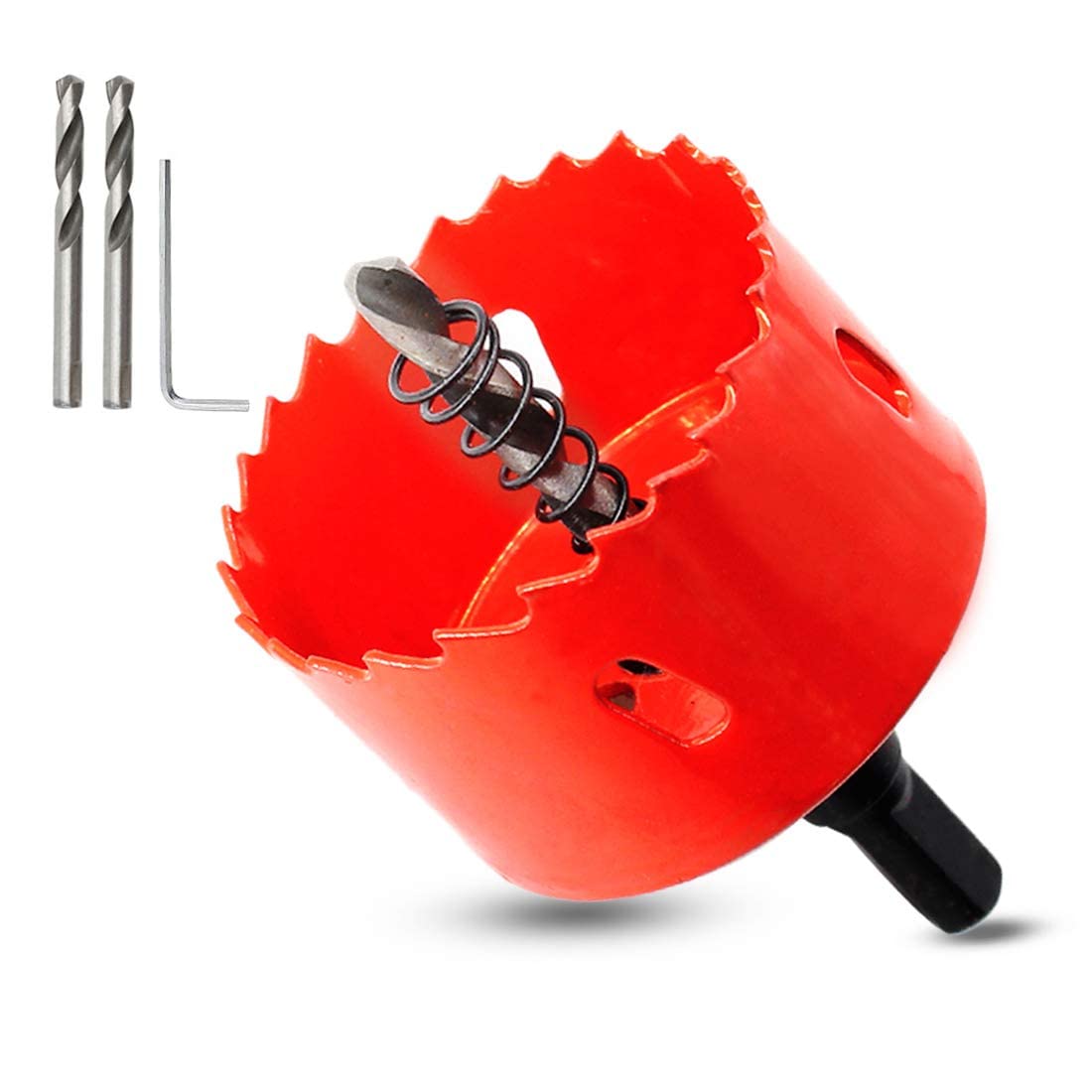 Hordion 60mm/2 3/8" Hole Saw BiMetal Saw Drilling Tool with Twist