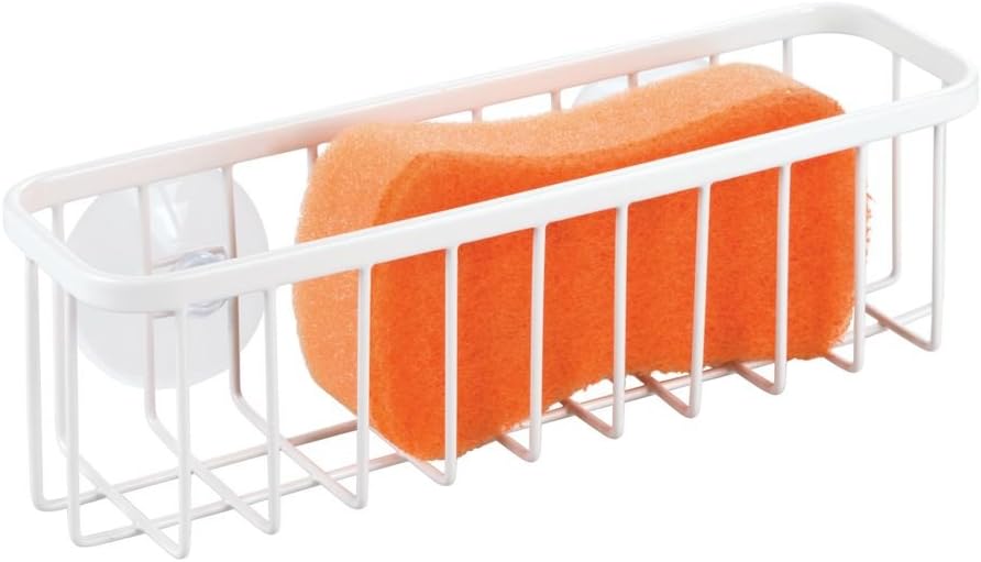 mDesign WallMounted Kitchen Sink Caddy Steel Kitchen Sink Organiser