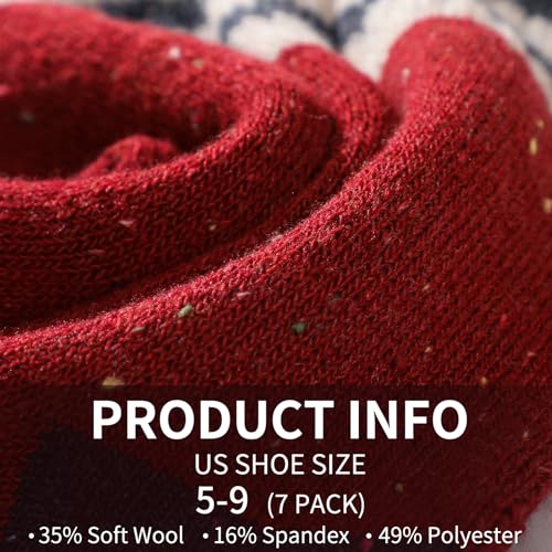 Tavaleu Women Wool Socks - Winter Wool Socks for Women Men Warm Thick Knit Soft Vintage Crew Casual4