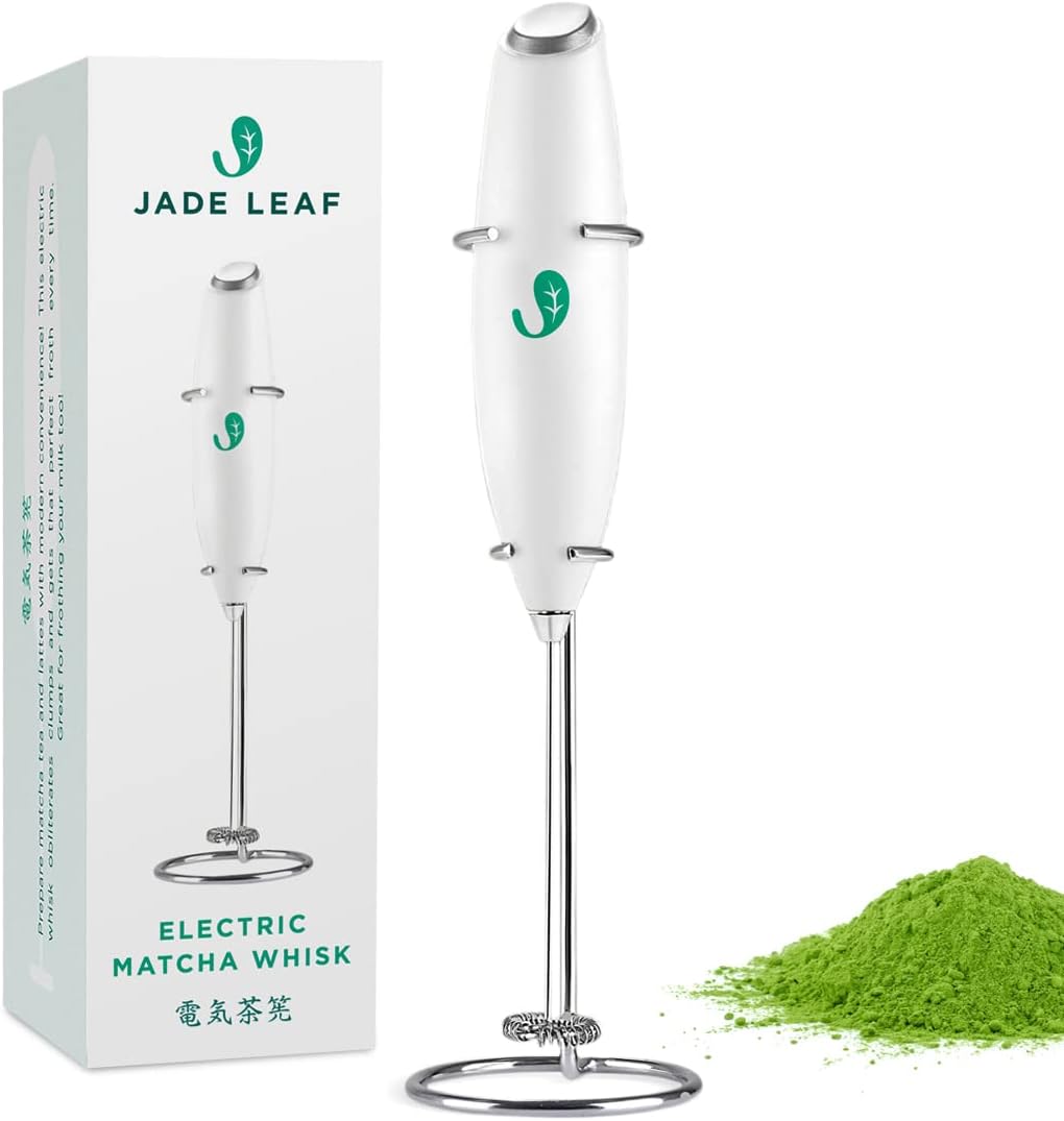 Electric Whisk + Milk Frother - Barista Style Preparation for Green Tea & Lattes