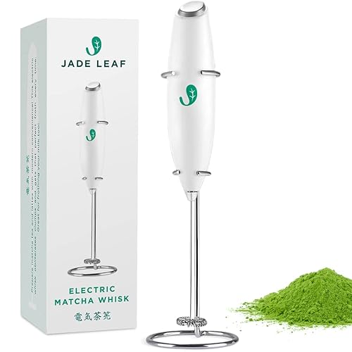 Jade Leaf - Batidor eléctrico matcha  espumador de leche - Preparación estilo barista para té verde matcha y lattes