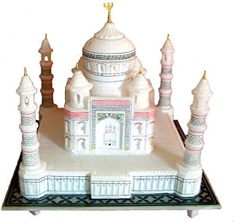StonKraft - Taj Mahal Tajmahal Marble Replica Model India Agra Souvenir Collection (6 x 6 Inches)