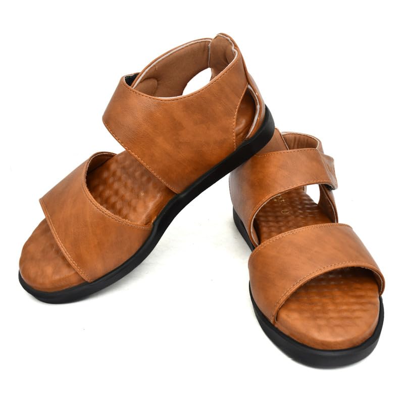 Image of HEALTH FIT Orthopedic & Diabetic Sandal Breathable & Adjustable Strap Sandals Dr Sandals Soft Sole Ultra-Lightweight Sandal for Men's 2021