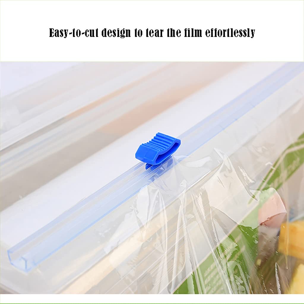 Taglierina per pellicola trasparente + 5 rotoli di pellicola trasparente, rotolo di pellicola trasparente 300 mm x 360 m, pellicola termoretraibile trasparente, plastica termoretraibile per traslochi,