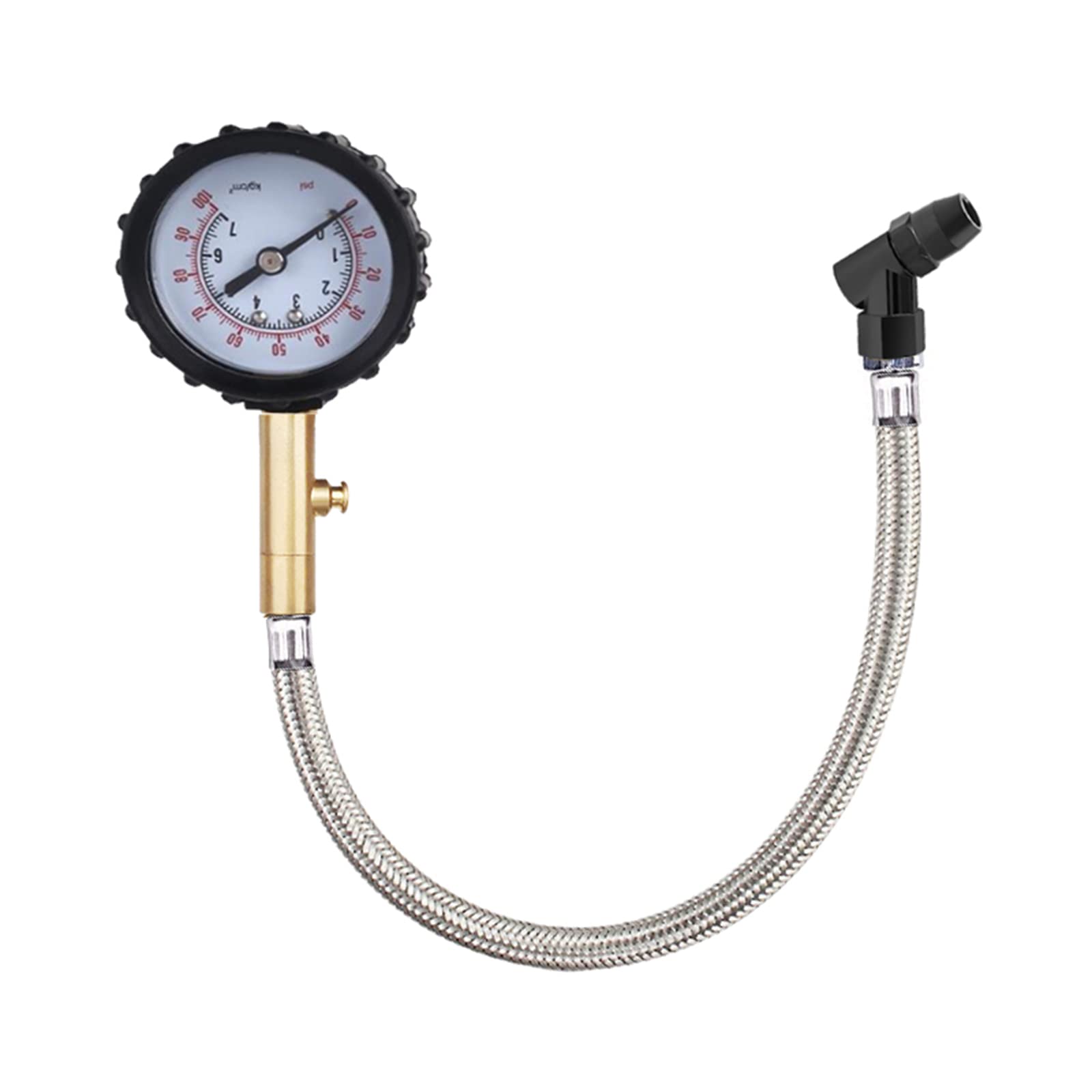 High-Precision Tire Pressure Gauge Measure Pressure Monitor Can Deflate Meter Car Tires Tyre Gauge for Vehicles Tester Meter Capacitor HVAC Set with Light Car Tool Metal Manometer Barometers