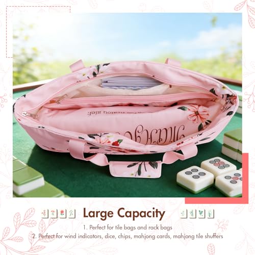 Bolsas Tote Rosas para Fichas de Mahjong, Set 3 Piezas miniatura 4