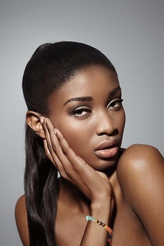 Vista 150 de MASSIVE BEADS Pulsera elástica de yoga hecha a mano con piedra natural, cristal curativo, energía, regalos para adultos unisex de 0.157 in, 0.236