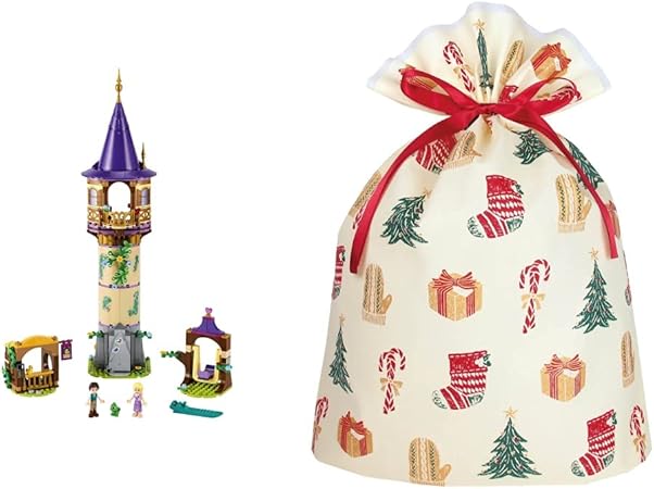 Amazon レゴ Lego ディズニープリンセス ラプンツェルの塔 インディゴ クリスマス ラッピング袋 グリーティングバッグll ハッピークリスマス Xg859 クリスマス プレゼント ラッピング セット おもちゃ おもちゃ