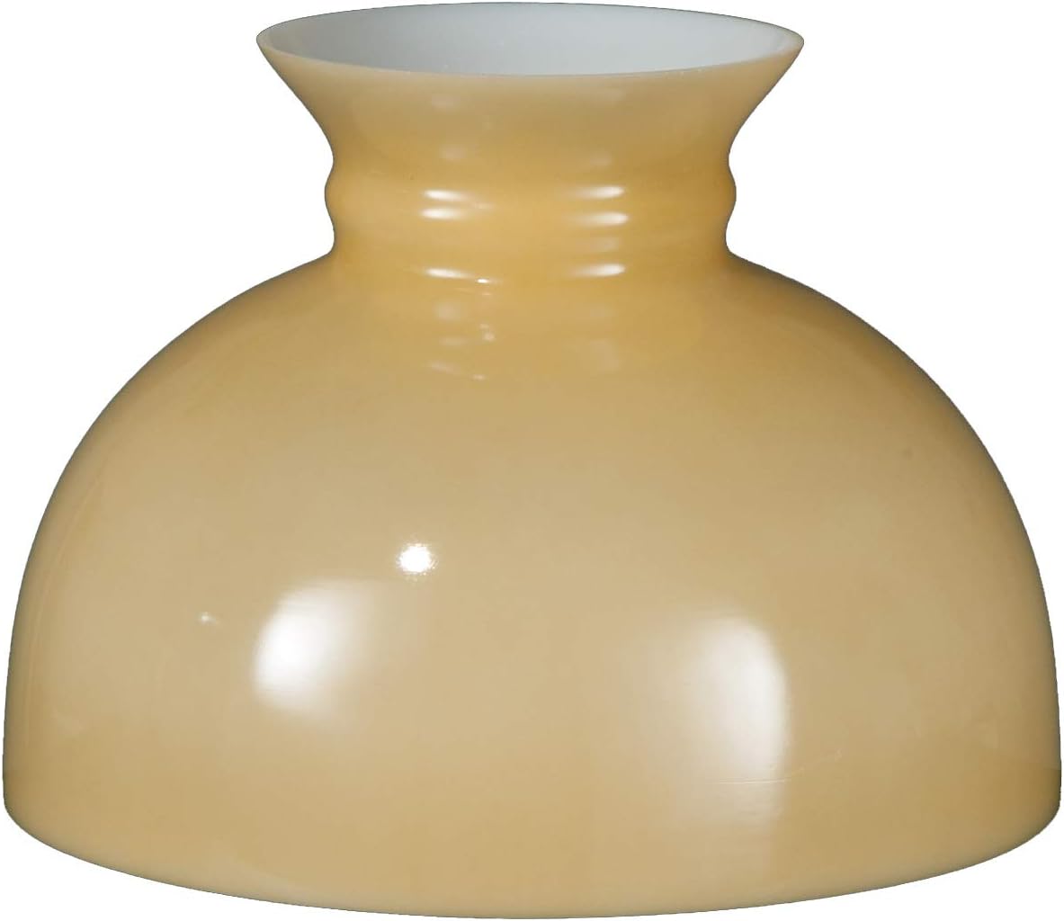 B&P Lamp Opal Glass Student Shade, Buff Nu-Gold