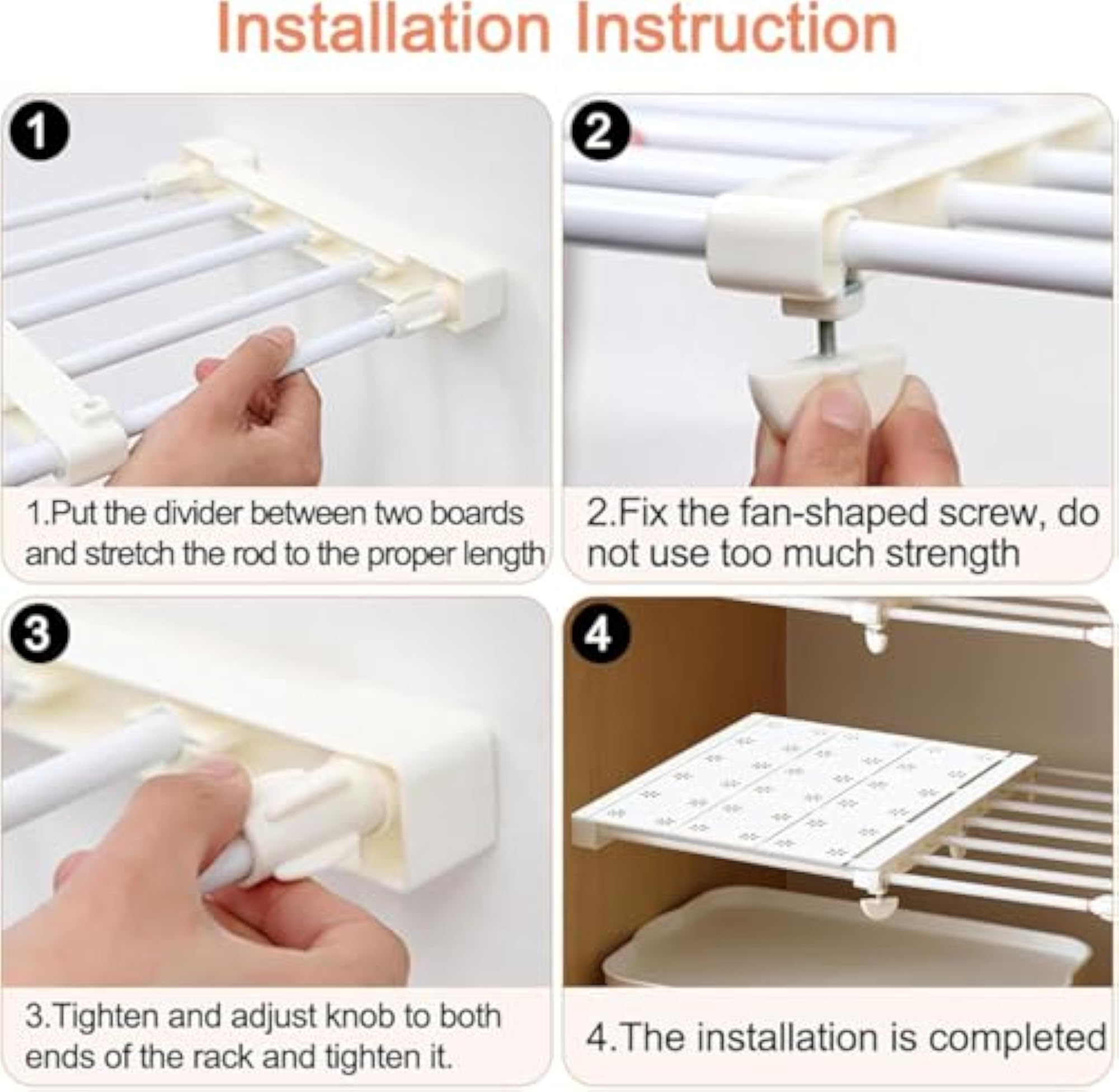 Adjustable Closet Shelf, Storage Rack for Wardrobe