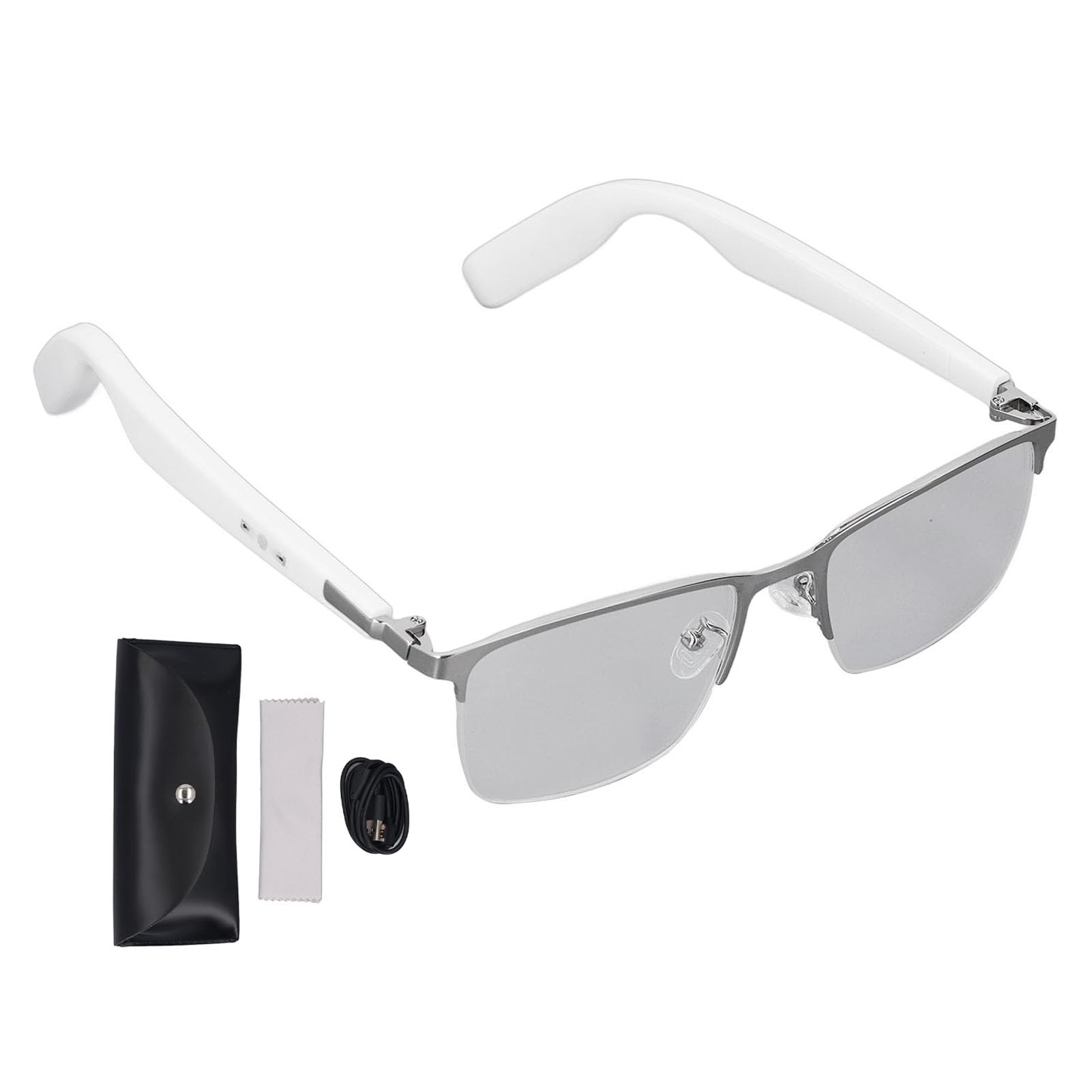 Gafas Inteligentes, Bloqueo de Luz Azul y Gafas de de Baja Latencia de 40 Ms, Auriculares Abiertos con Control Táctil IP67 a Prueba de Agua para Juegos, Reuniones, Viajes, Conducción
