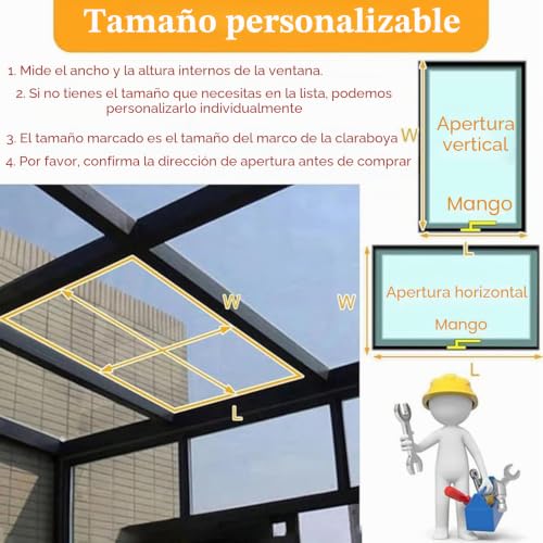 Miniatura 3 de Wiging Casa Con Claraboya Ventana De Tejado Ático Techo Pequeño Tapa De Trampilla De Escape Sótano Puerta Con Luz Natural Montaje Empotrado Subterráneo Ventana De Pozo De Luz Black