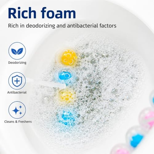 Image of Toilet Bowl Cleaner Clip with Freshness Balls Rim Hanger for Bathroom