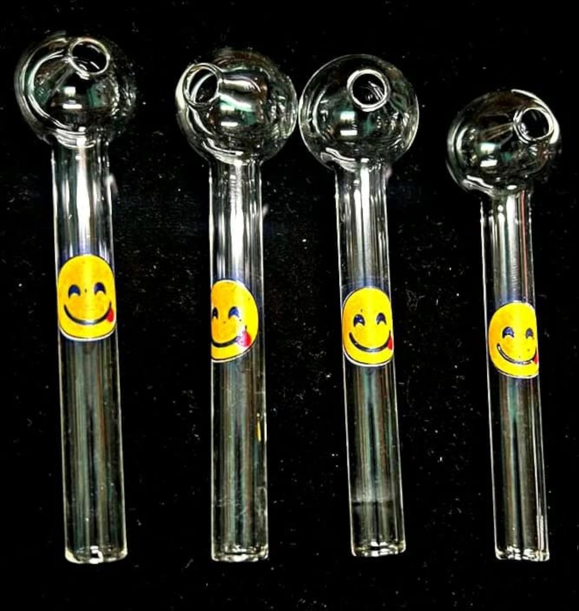Oil Meth Crystal Pipe 4 Inch Smile Glass Combo Pack