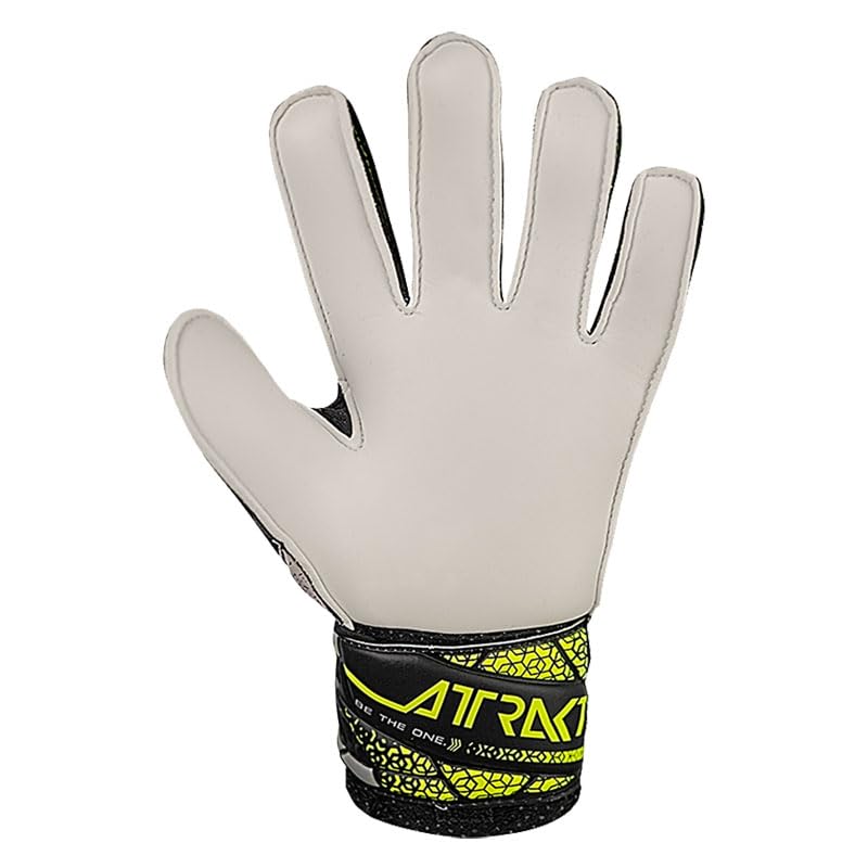 Reuch 5562515 Attract Solid Junior Soccer Keeper Gloves Keite 25SS [5562515-7752] [7752] Black/Safety Yellow 4