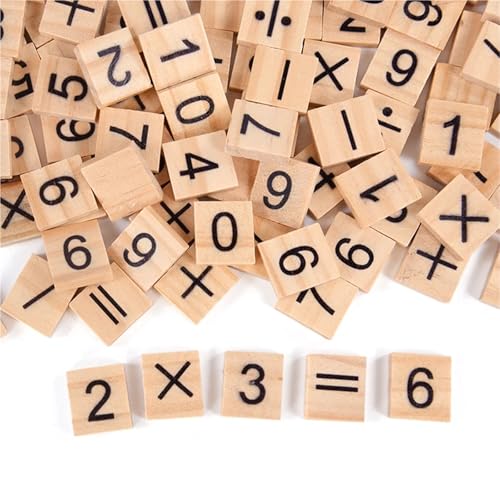 Fichas de madera para Scrabble 6 sets letras y números miniatura 6