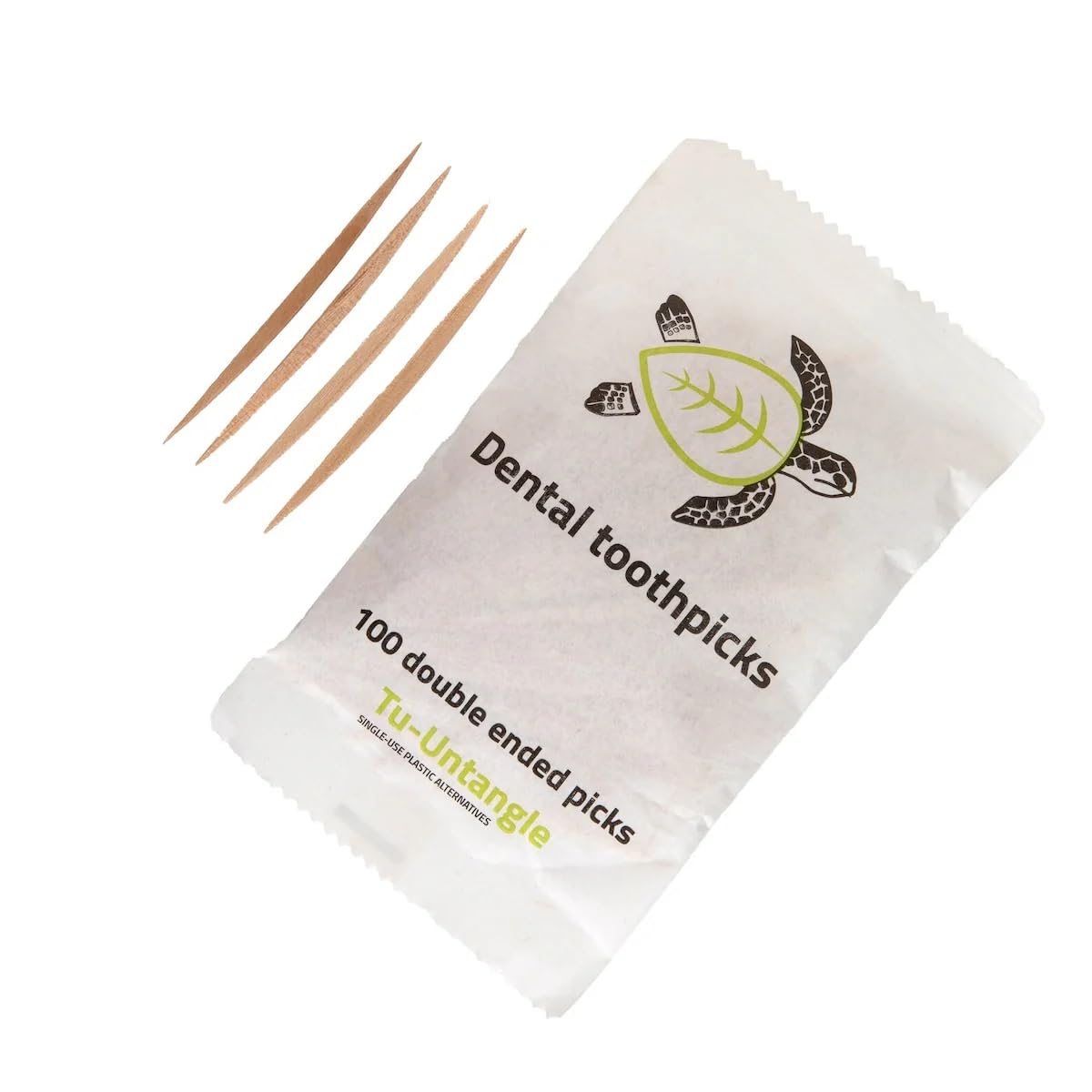 Palillos Dentales de Madera | Palillos Ecológicos y Biodegradables para Dientes y Encías (Paquete de 5×100)