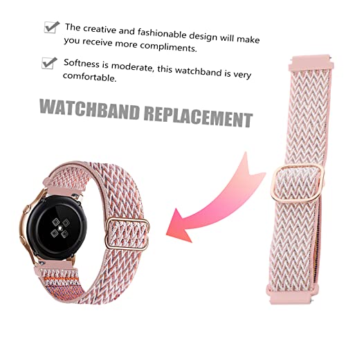 Correa de reloj elástica Uonlytech de color perlado cómoda y resistente pack de 2 piezas 6