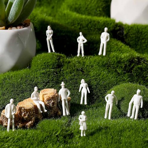 Image of Namalu 100 Pcs White Unpainted Model People Figures 1: 75 Scale Model Trains Miniature Character Models Standing Little People Figures for Architectural Project Miniature Scenes DIY Mini Making