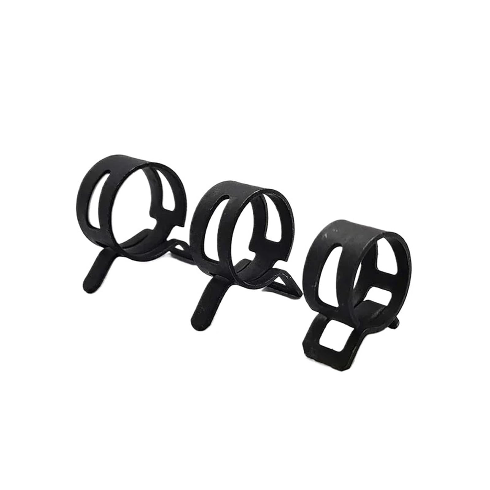 Kit surtido de 80 abrazaderas de manguera de 7-18 mm con resorte de vacío negro for aceite, combustible y agua, for abrazadera de banda y sujetadores metálicos + alicates
