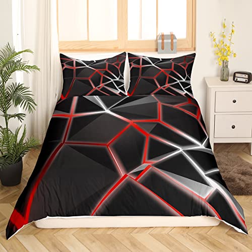 Honeycomb Bedding Set Stereoscopic Honeycomb Comforter Cover for Kids Boys Girls y2k Hexagonal Duvet Cover Beehive Hexagon Bedspread Cover Simplistic Room Decor Quilt Cover Single Boys - Image 2