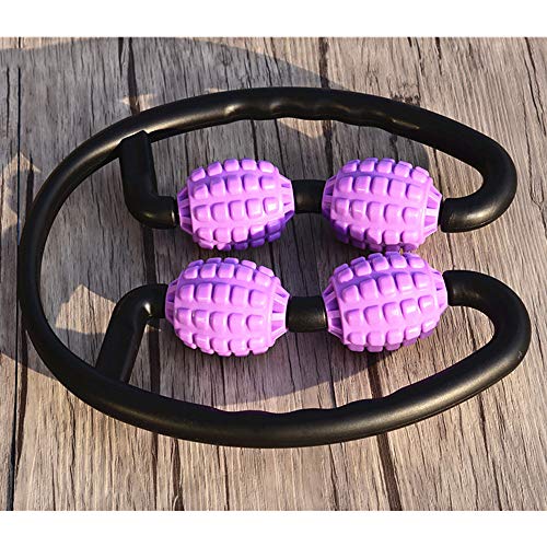Fitness Roller, Romacci Rolo de massagem com ponto de gatilho de 4 rodas para braço, perna, pescoço,